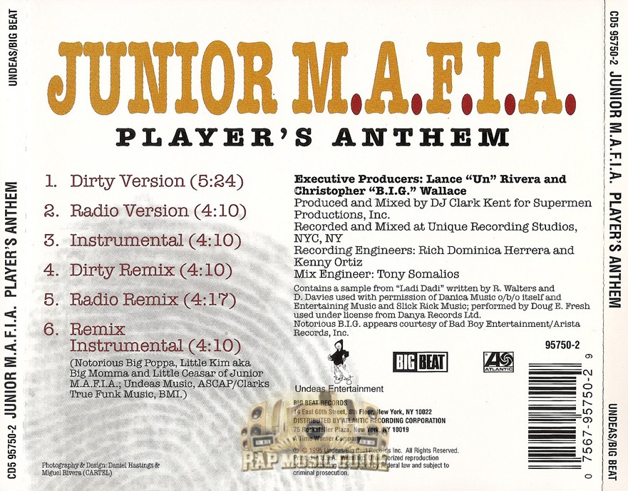 Junior M.A.F.I.A. - Player's Anthem: Single. CD | Rap Music Guide